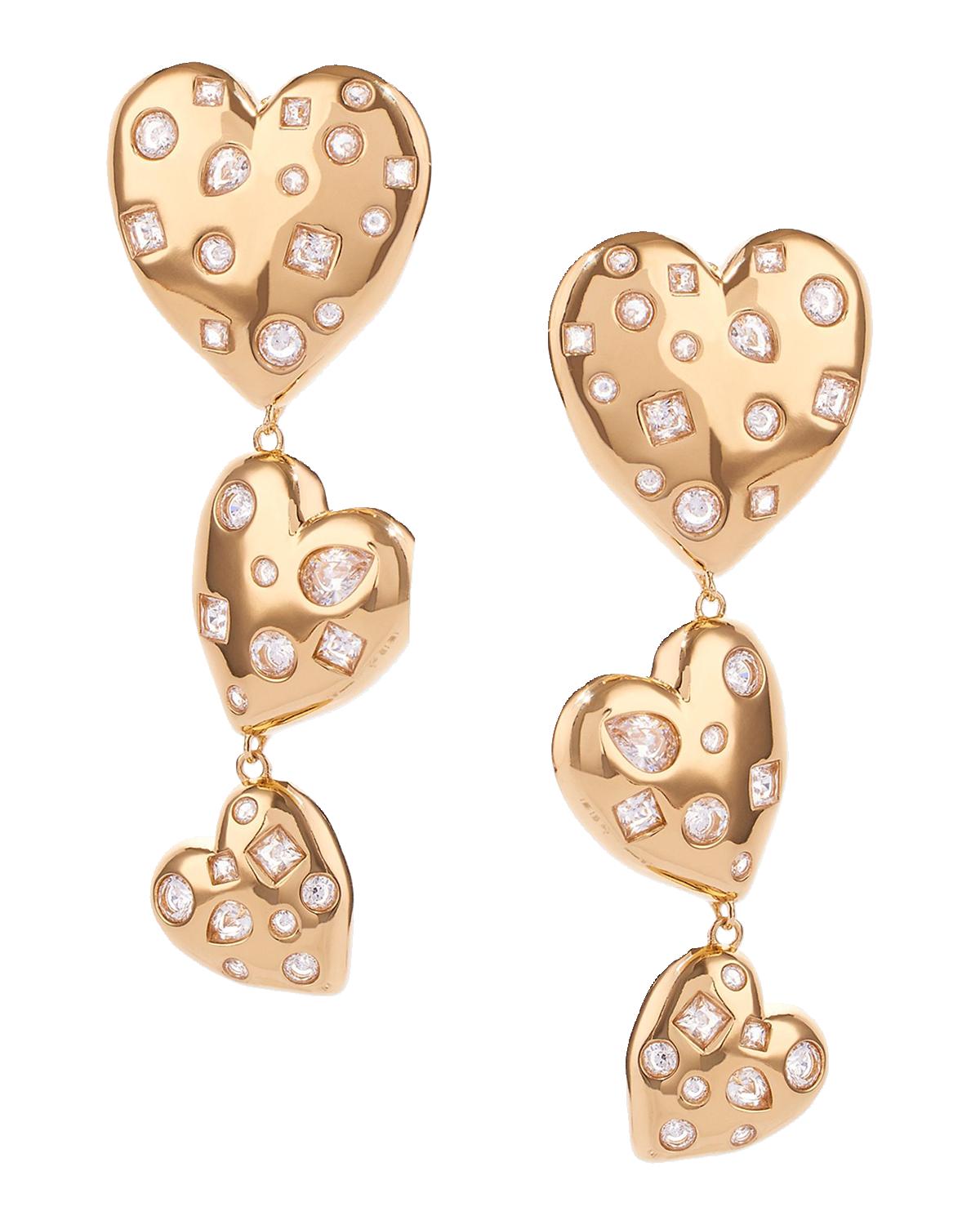 Eros Luxe 14K-Gold-Plated &amp; Cubic Zirconia Drop Earrings