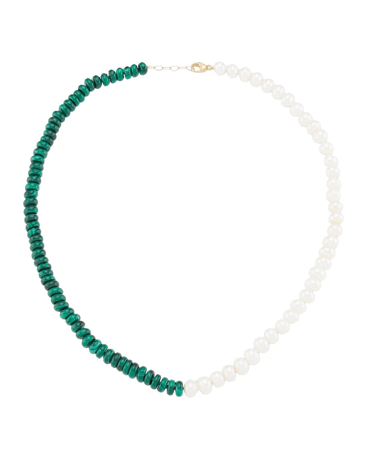Ocean Union 14K Yellow Gold, Pearls &amp; Malachite Necklace