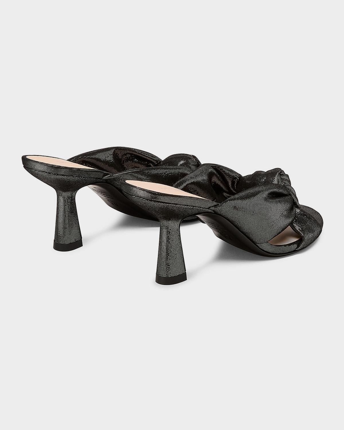 75mm Soplaya Leather Noir Mule Sandals