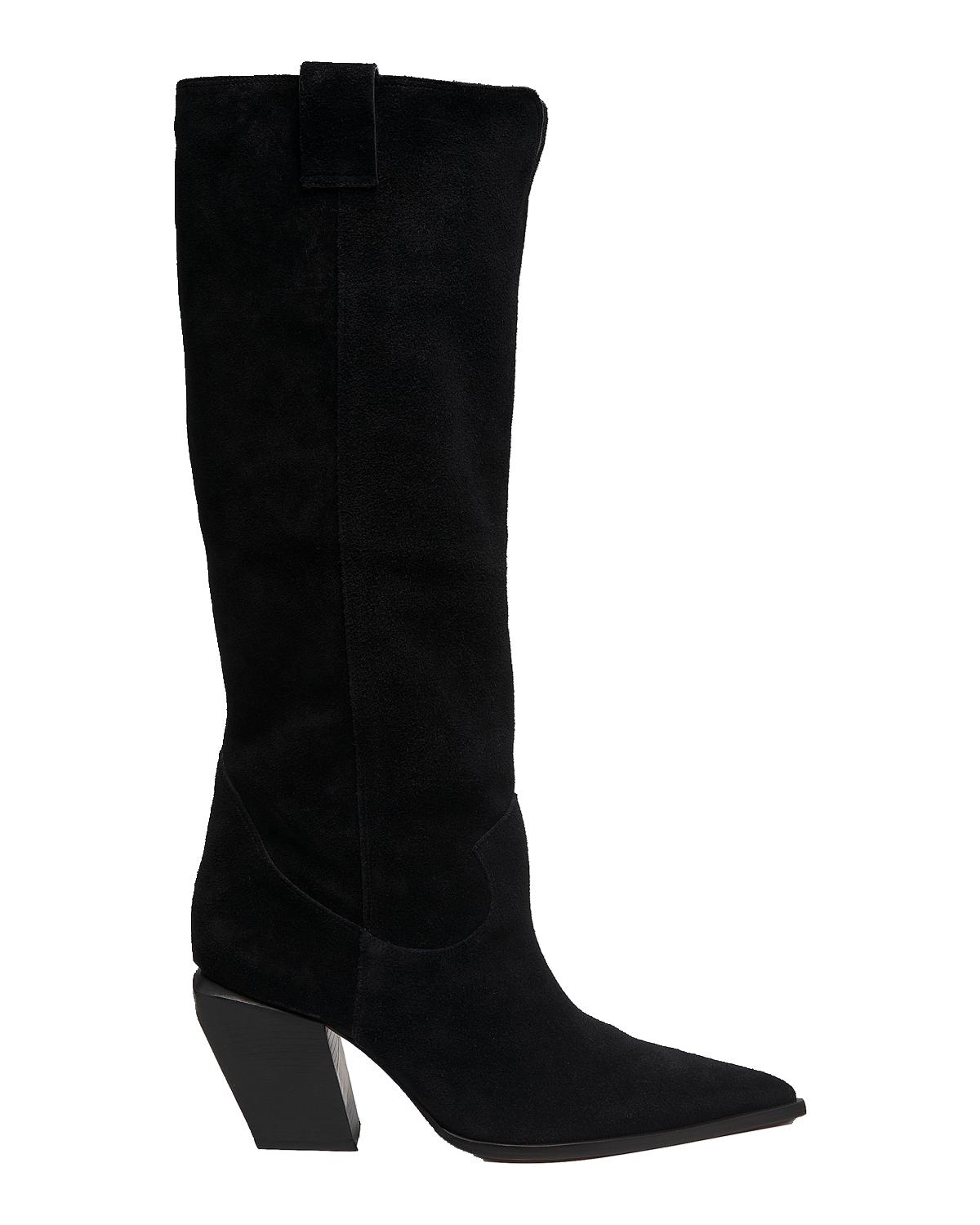85mm Maine Up Suede Knee-High Boots