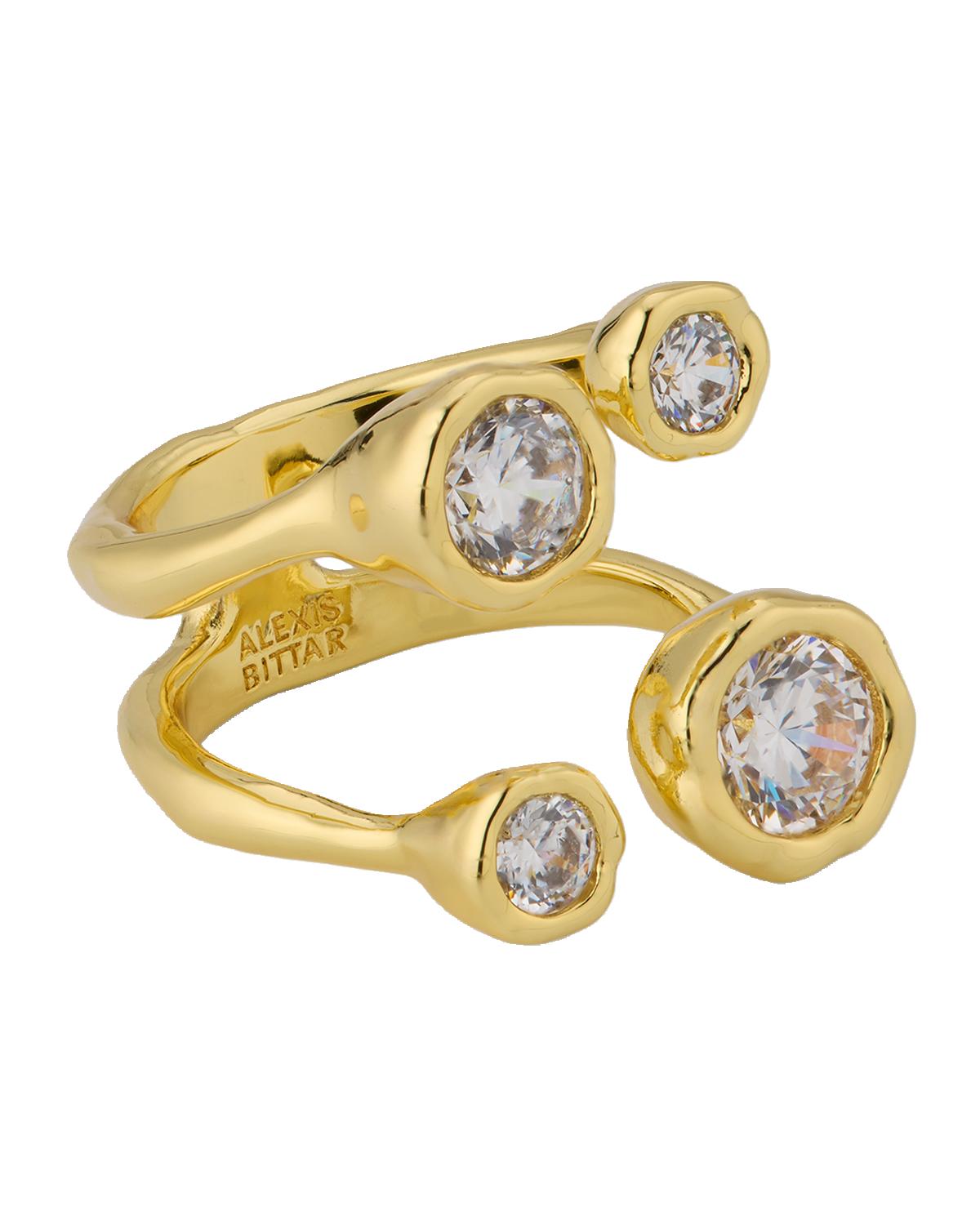 Asterales Gold CZ Open Ring